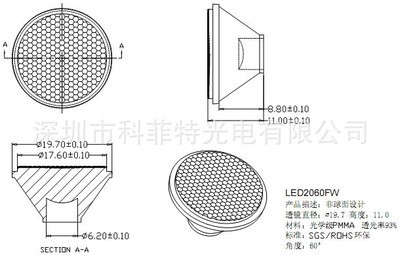 供应仿流明2060珠面LED透镜 产品特性、应用与供应商解析
