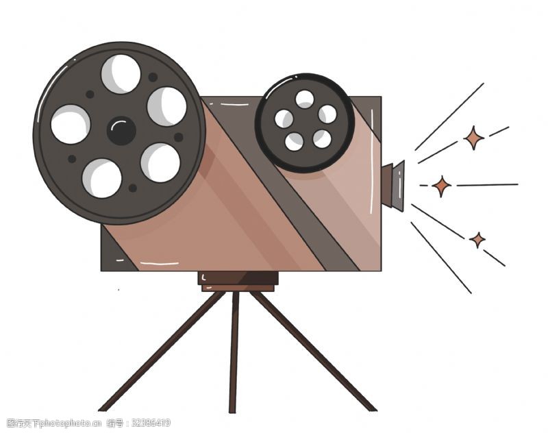 数字放映时代 计算机与放映机插画的艺术融合